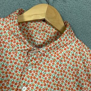 Rhoback The Peach Polo Men's Large L Orange Performance Short Sleeve Golf Shirt